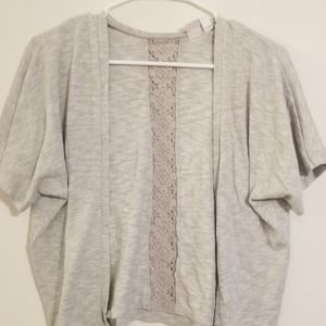 Children's Place Gray Cardigan w/Lace Back Detail